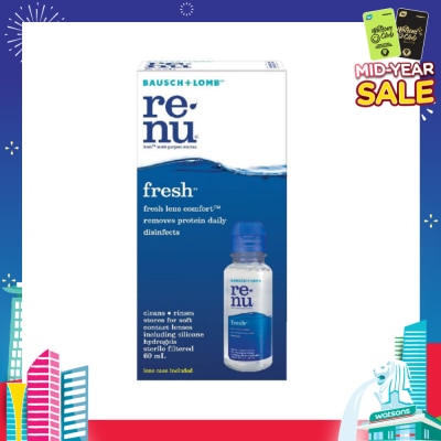 BAUSCH + LOMB Renu Fresh Multi-Purpose Contact Lens Solution (Lens Case Included) 60ml