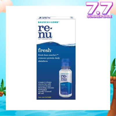 BAUSCH + LOMB Renu Fresh Multi-Purpose Contact Lens Solution (Lens Case Included) 60ml