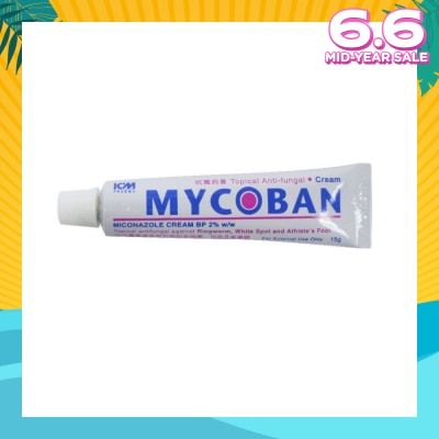 ICM PHARMA Mycoban Topical Antifungal Cream 15g