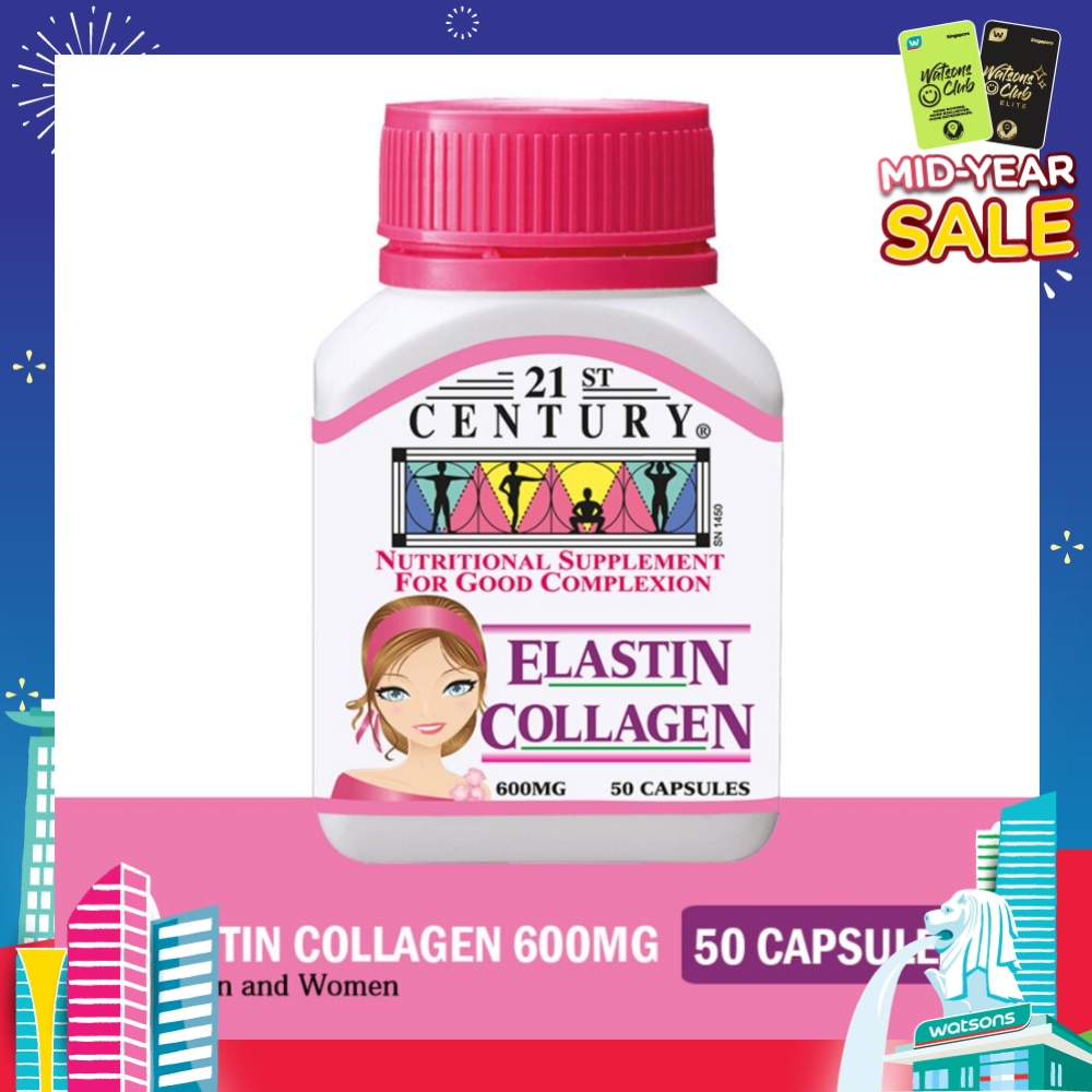 Elastin Collagen Nutritional Supplement Capsules for Good Complexion (Replenish Elastin & Collagen Levels) 600mg 50s