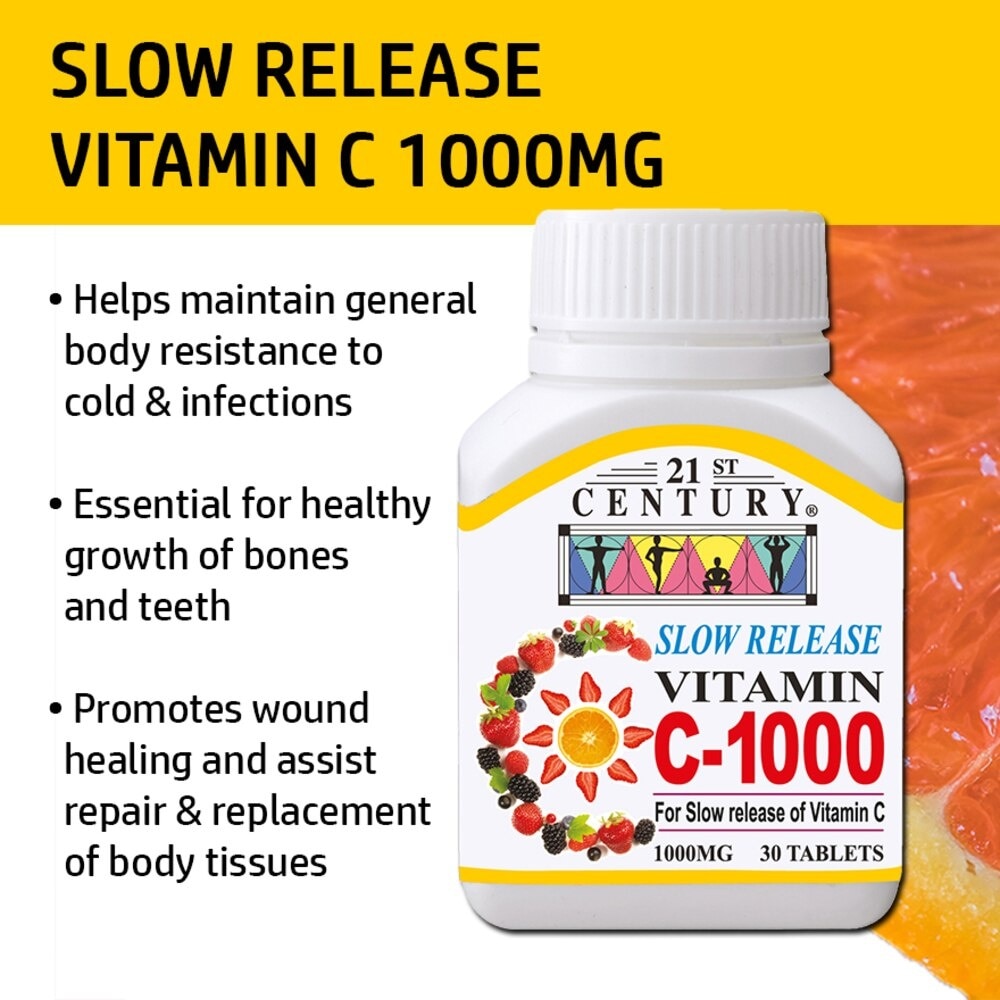 Slow Release Vitamin C-1000 Tablets (Maintain Body Resistance) 1000mg 30s