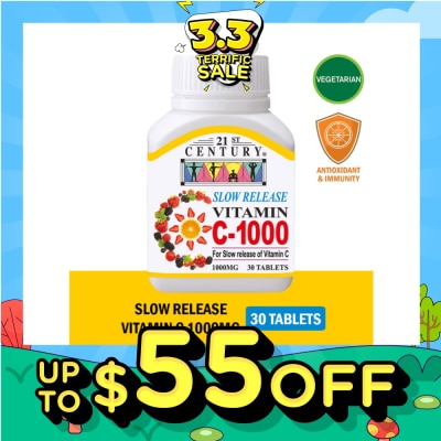 21ST CENTURY Slow Release Vitamin C-1000 Tablets (Maintain Body Resistance) 1000mg 30s