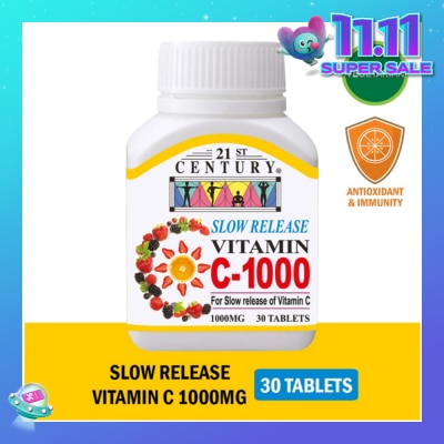 21ST CENTURY Slow Release Vitamin C-1000 Tablets (Maintain Body Resistance) 1000mg 30s