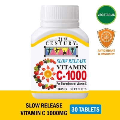 21ST CENTURY Slow Release Vitamin C-1000 Tablets (Maintain Body Resistance) 1000mg 30s