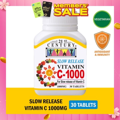 21ST CENTURY Slow Release Vitamin C-1000 Tablets (Maintain Body Resistance) 1000mg 30s