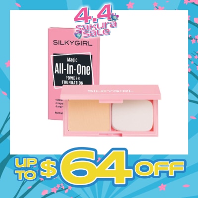 SILKYGIRL - Magic All-In-One Powder Foundation 02 Natural Beige 9g