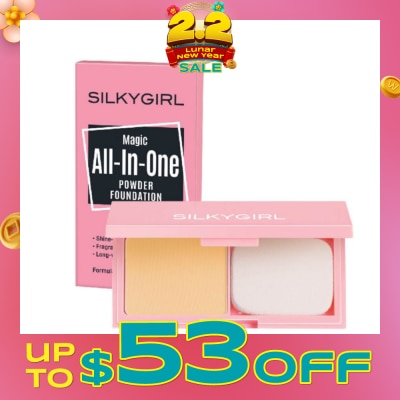 SILKYGIRL Magic All-In-One Powder Foundation 03 Natural Buff 9g