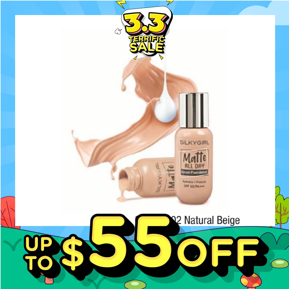 Matte All Day Serum Foundation 02 Natural Beige 20ml