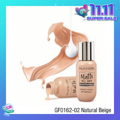 SILKYGIRL Matte All Day Serum Foundation 02 Natural Beige 20ml