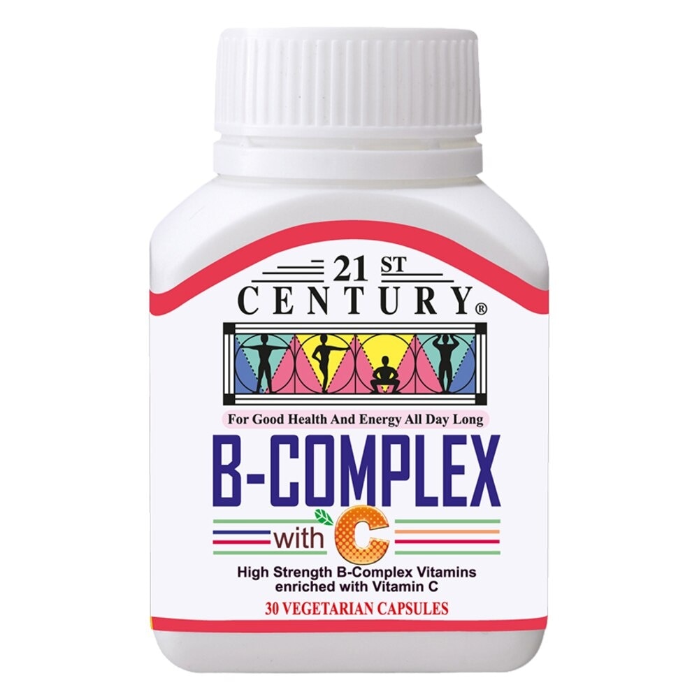 High Strength B-Complex with Vitamin C Vegetarian Capsules (Maintain Good Health and Energy) 30s