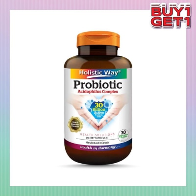 HOLISTIC WAY Probiotic Acidophilus Complex 30 Billion Dietary Supplement Vegetarian Capsule (Support Digestion & Immune function) 30s
