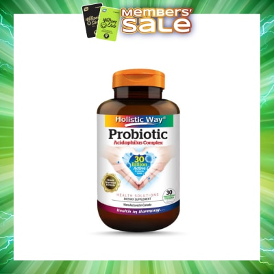 HOLISTIC WAY - Probiotic Acidophilus Complex 30 Billion Dietary Supplement Vegetarian Capsule (Support Digestion & Immune function) 30s