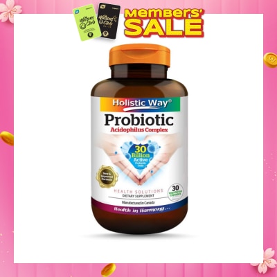 HOLISTIC WAY [CNY] Probiotic Acidophilus Complex 30 Billion Dietary Supplement Vegetarian Capsule (Support Digestion & Immune function) 30s