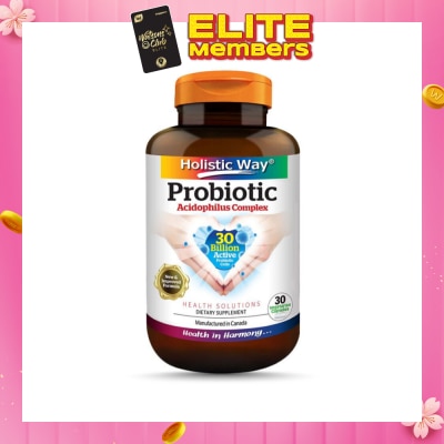 HOLISTIC WAY [CNY] Probiotic Acidophilus Complex 30 Billion Dietary Supplement Vegetarian Capsule (Support Digestion & Immune function) 30s