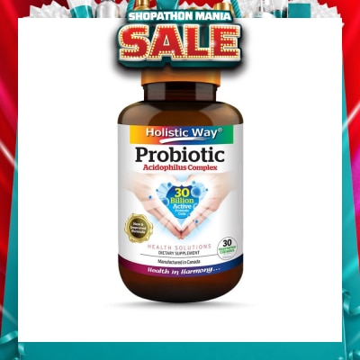 HOLISTIC WAY - Probiotic Acidophilus Complex 30 Billion Dietary Supplement Vegetarian Capsule (Support Digestion & Immune function) 30s