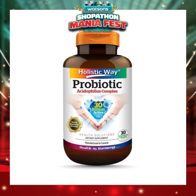 HOLISTIC WAY - Probiotic Acidophilus Complex 30 Billion Dietary Supplement Vegetarian Capsule (Support Digestion & Immune function) 30s