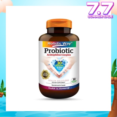 HOLISTIC WAY Probiotic Acidophilus Complex 30 Billion Dietary Supplement Vegetarian Capsule (Support Digestion & Immune function) 30s