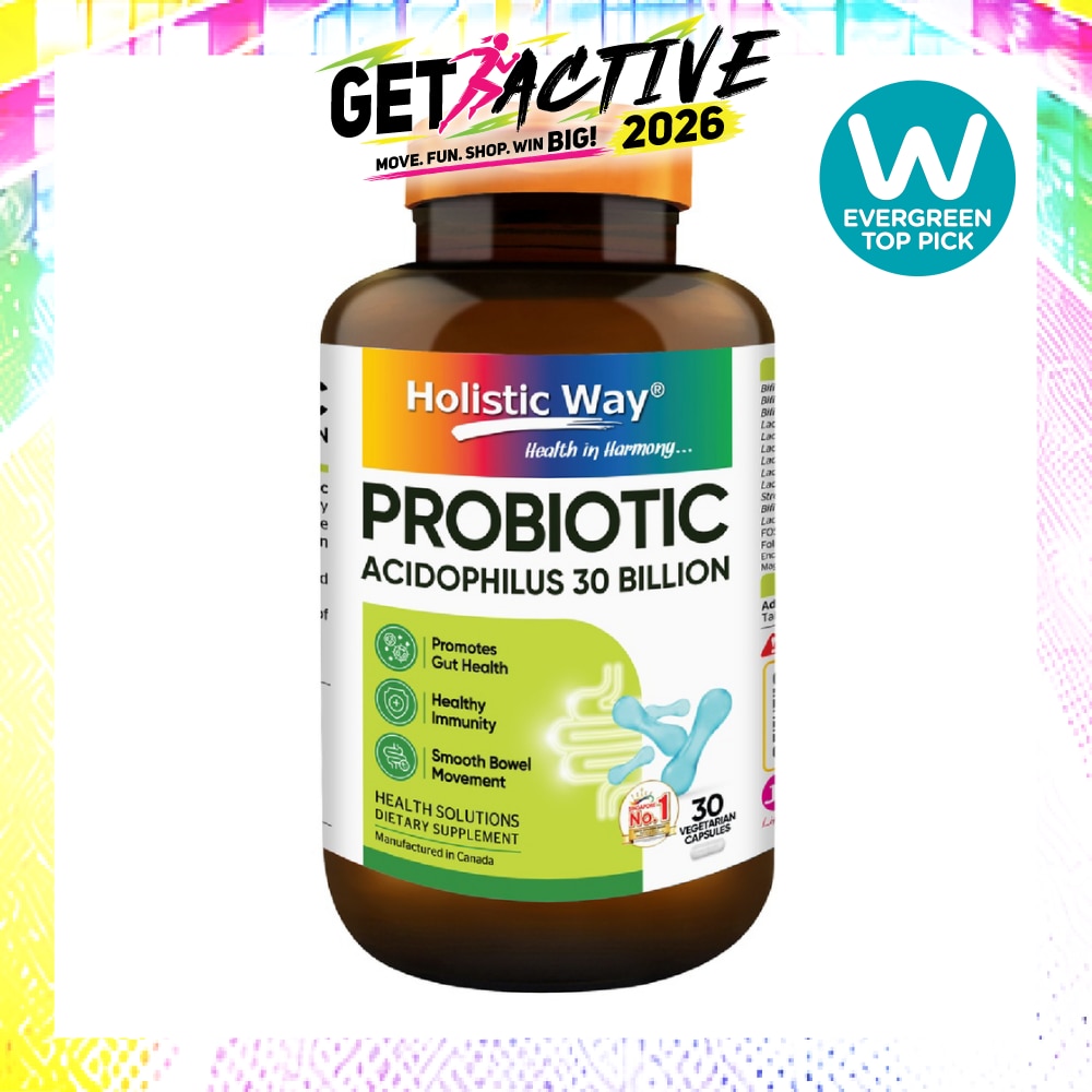 Probiotic Acidophilus Complex 30 Billion Dietary Supplement Vegetarian Capsule (Support Digestion & Immune function) 30s image