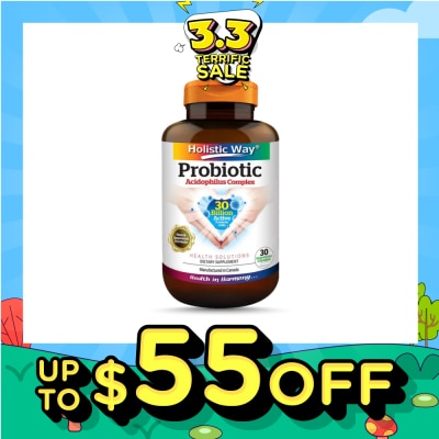 HOLISTIC WAY [CNY] Probiotic Acidophilus Complex 30 Billion Dietary Supplement Vegetarian Capsule (Support Digestion & Immune function) 30s