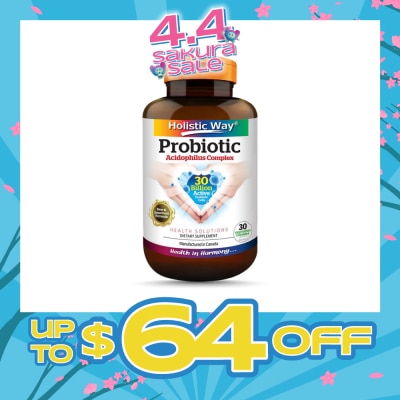 HOLISTIC WAY - Probiotic Acidophilus Complex 30 Billion Dietary Supplement Vegetarian Capsule (Support Digestion & Immune function) 30s