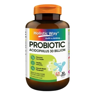 HOLISTIC WAY - Probiotic Acidophilus Complex 30 Billion Dietary Supplement Vegetarian Capsule (Support Digestion & Immune function) 30s image