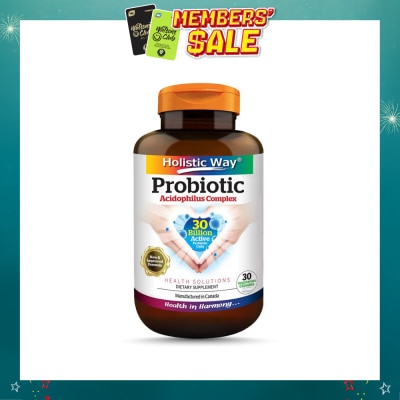 HOLISTIC WAY - Probiotic Acidophilus Complex 30 Billion Dietary Supplement Vegetarian Capsule (Support Digestion & Immune function) 30s