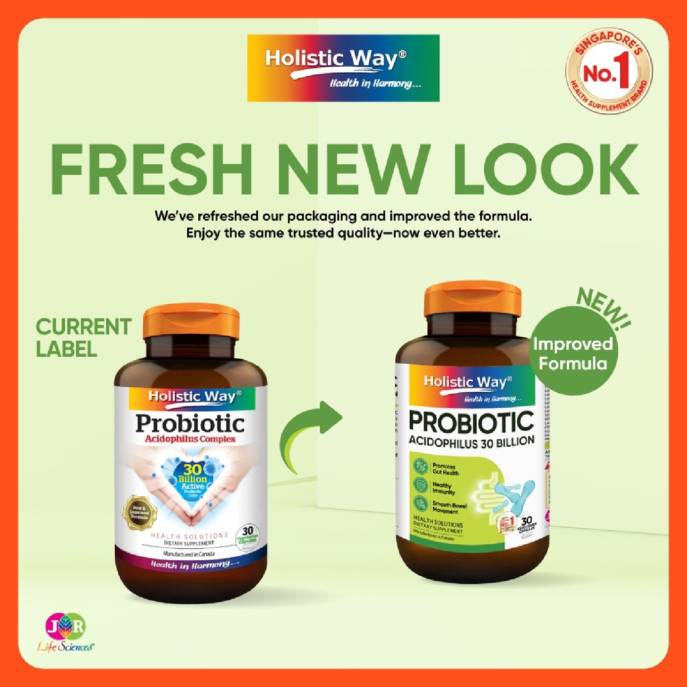 Probiotic Acidophilus Complex 30 Billion Dietary Supplement Vegetarian Capsule (Support Digestion & Immune function) 30s image