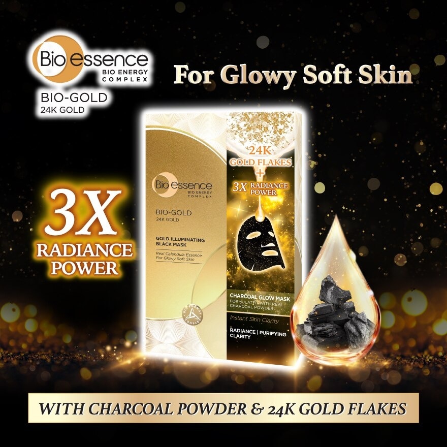 Bio-Gold 24K Gold Radiant Black Mask 25ml x 4s