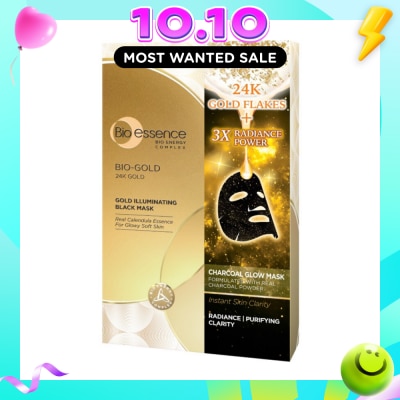 BIO ESSENCE Bio Gold 24K Gold Radiant Black Mask 25ml x 4s image