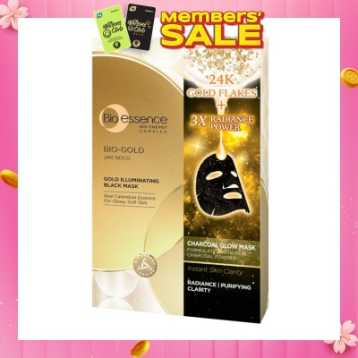 BIO ESSENCE Bio-Gold 24K Gold Radiant Black Mask 25ml x 4s