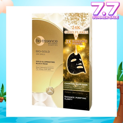 BIO ESSENCE Bio-Gold 24K Gold Radiant Black Mask 25ml x 4s