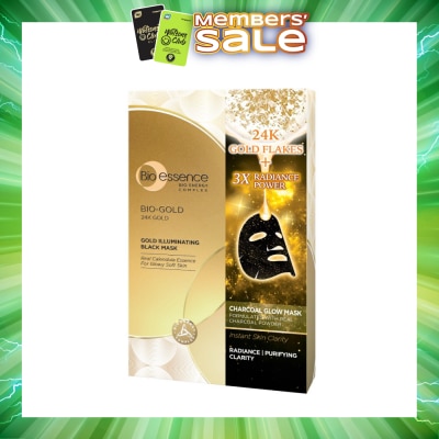 BIO ESSENCE - Bio-Gold 24K Gold Radiant Black Mask 25ml x 4s