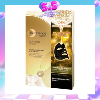 BIO ESSENCE - Bio-Gold 24K Gold Radiant Black Mask 25ml x 4s