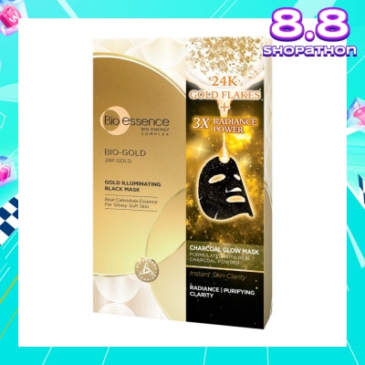 BIO ESSENCE Bio-Gold 24K Gold Radiant Black Mask 25ml x 4s
