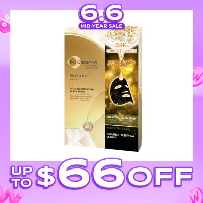 BIO ESSENCE - Bio-Gold 24K Gold Radiant Black Mask 25ml x 4s