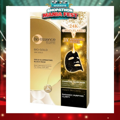 BIO ESSENCE - Bio-Gold 24K Gold Radiant Black Mask 25ml x 4s