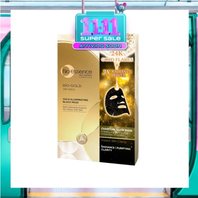 BIO ESSENCE Bio Gold 24K Gold Radiant Black Mask 25ml x 4s image
