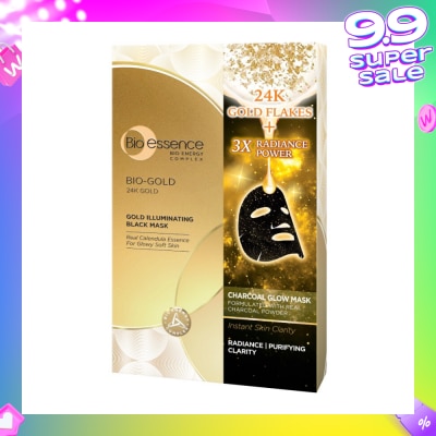 BIO ESSENCE Bio-Gold 24K Gold Radiant Black Mask 25ml x 4s