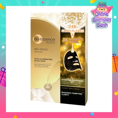 BIO ESSENCE Bio-Gold 24K Gold Radiant Black Mask 25ml x 4s