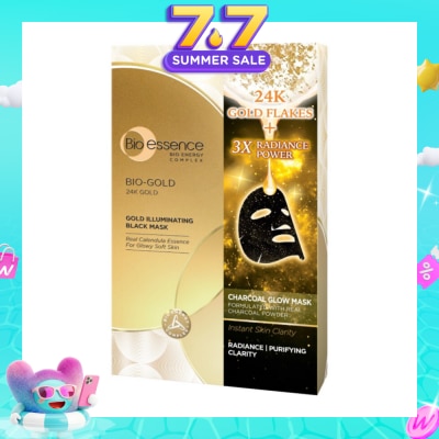 BIO ESSENCE - Bio-Gold 24K Gold Radiant Black Mask 25ml x 4s