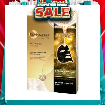 BIO ESSENCE - Bio-Gold 24K Gold Radiant Black Mask 25ml x 4s