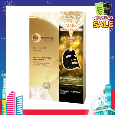 BIO ESSENCE Bio-Gold 24K Gold Radiant Black Mask 25ml x 4s