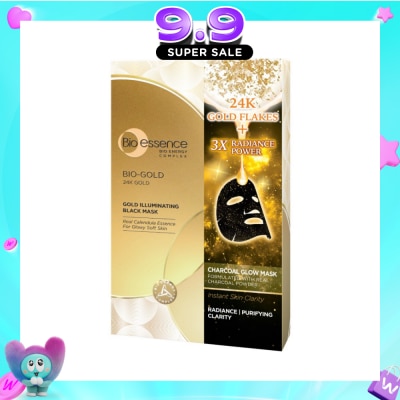BIO ESSENCE - Bio-Gold 24K Gold Radiant Black Mask 25ml x 4s image