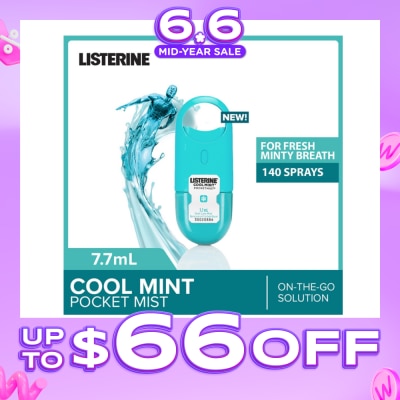 LISTERINE - Listerine Cool Mint Pocketmist Mouth Spray 7.7ml (Kills 99.9% Bad-Breath Germs)