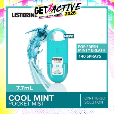 LISTERINE - Listerine Cool Mint Pocketmist Mouth Spray 7.7ml (Kills 99.9% Bad-Breath Germs) image