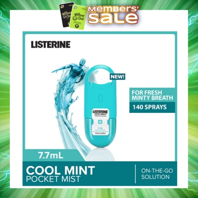 LISTERINE - Listerine Cool Mint Pocketmist Mouth Spray 7.7ml (Kills 99.9% Bad-Breath Germs)