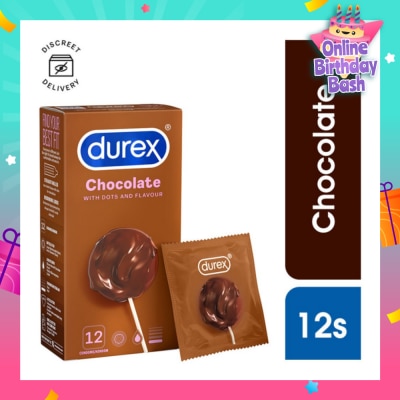 DUREX Extra Pleasure Dotted Shape Condom Chocolate 12s