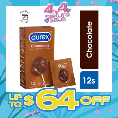 DUREX - Extra Pleasure Dotted Shape Condom Chocolate 12s