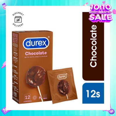 DUREX Extra Pleasure Dotted Shape Condom Chocolate 12s