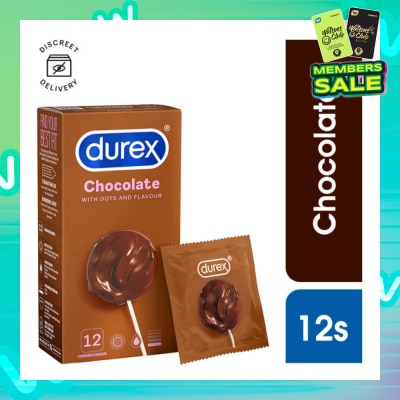 DUREX Extra Pleasure Dotted Shape Condom Chocolate 12s